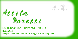 attila moretti business card